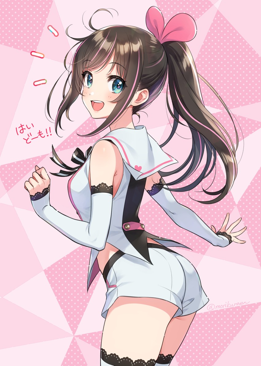 kizuna ai (kizuna ai inc.) drawn by morikura_en