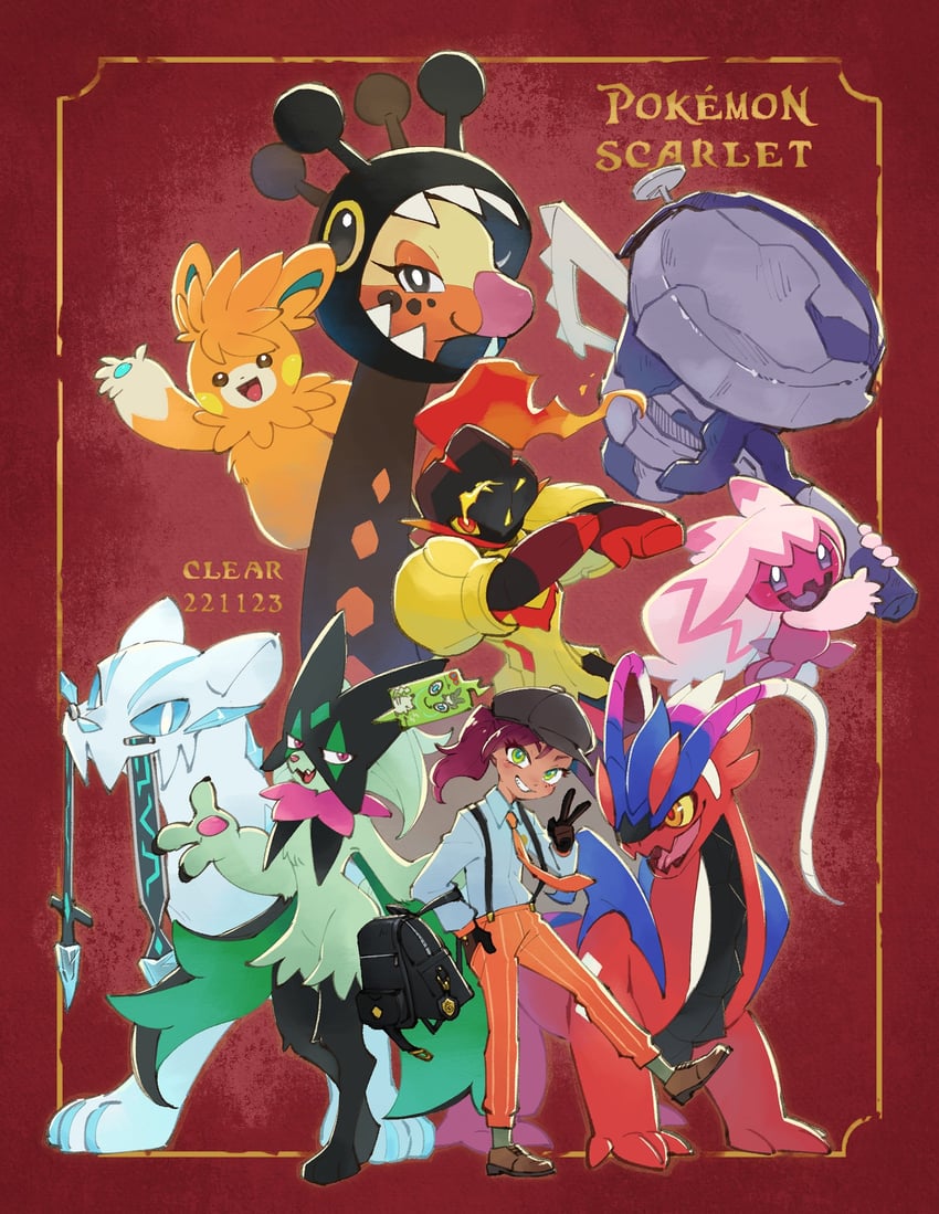 pikachu, eevee, rotom, juliana, rotom phone, and 7 more (pokemon and 1 more) drawn by ukata