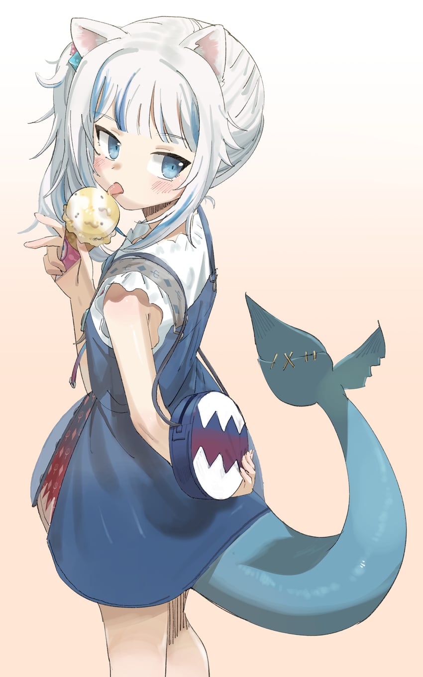 gawr gura (hololive and 1 more) drawn by chan_seong