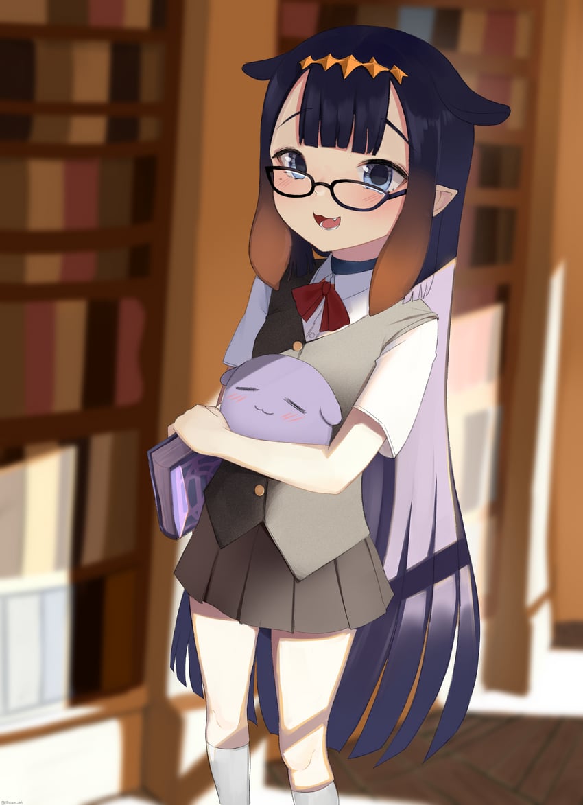ninomae ina'nis and takodachi (hololive and 1 more) drawn by shuwe001