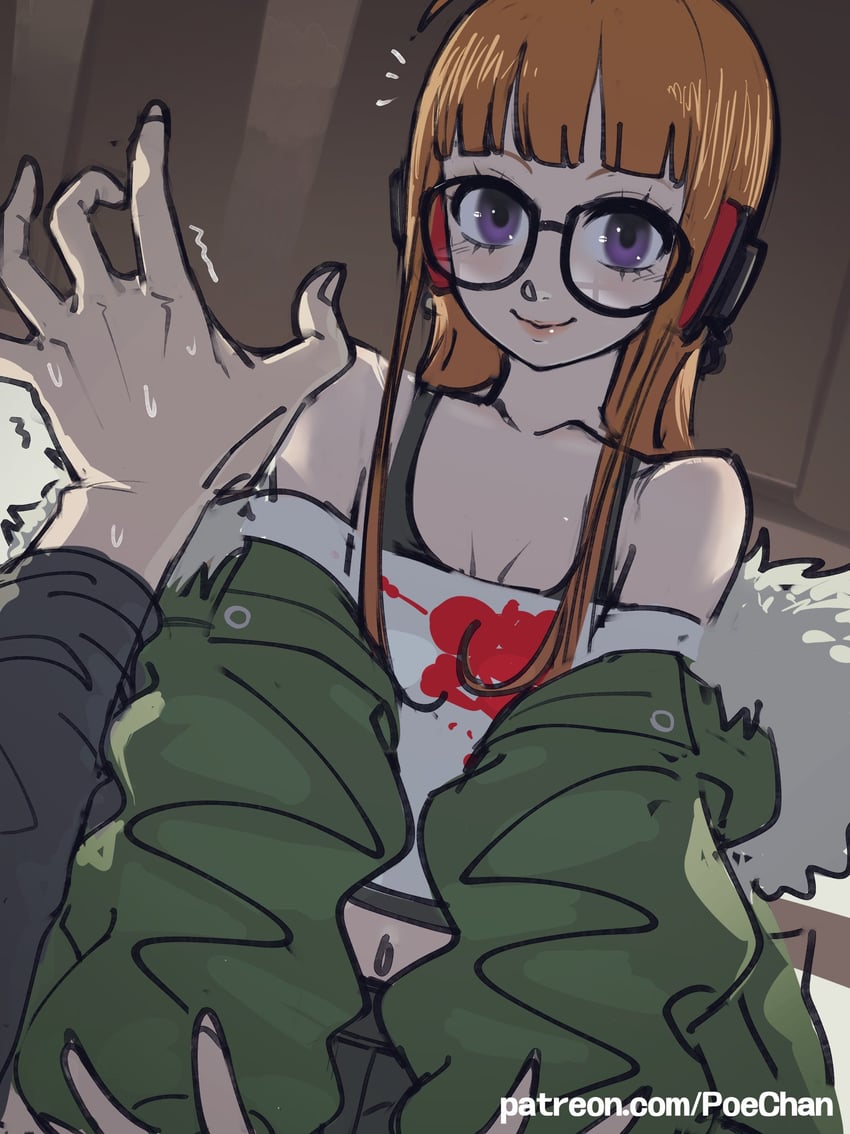 sakura futaba (persona and 1 more) drawn by poechan_chan