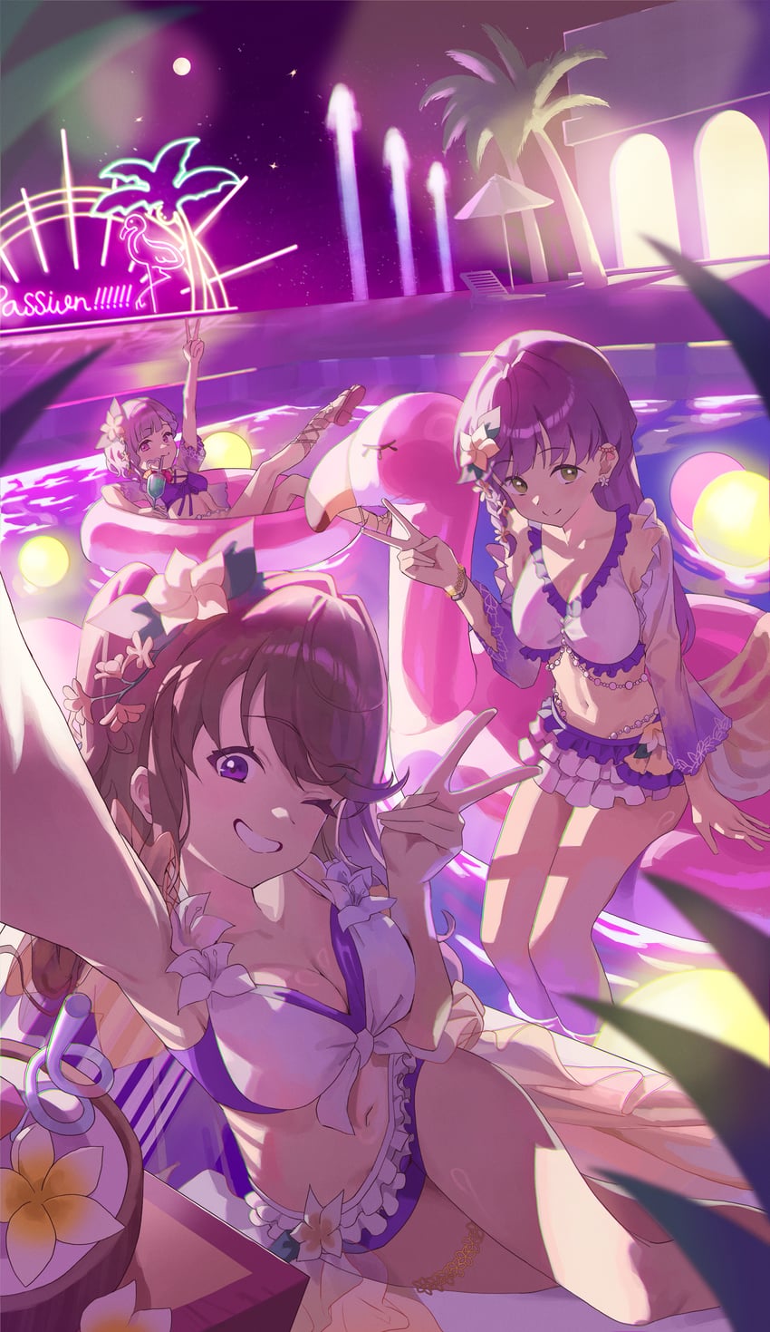 fujishima megumi, otomune kozue, and yugiri tsuzuri (love live! and 1 more) drawn by sunkeun
