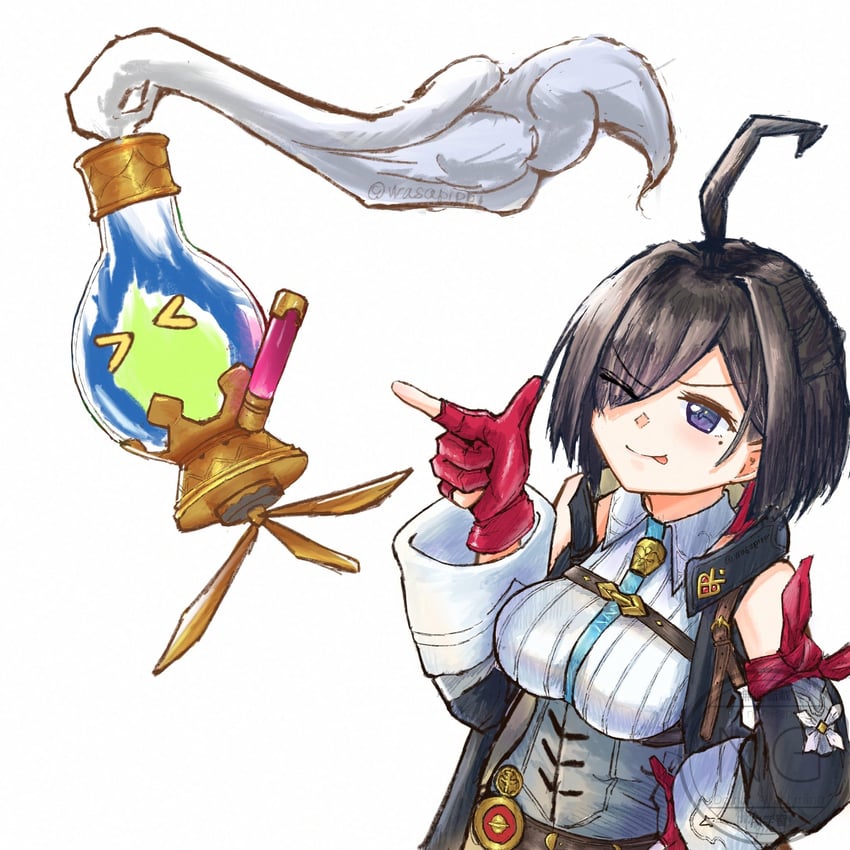 yumia liessfeldt and flammi (atelier and 1 more) drawn by wasapi