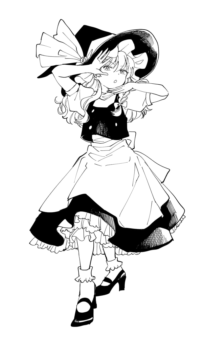 kirisame marisa and higashikata josuke (touhou and 2 more) drawn by natsume_(menthol)