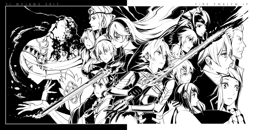 female corrin, camilla, azura, male corrin, elise, and 9 more (fire emblem and 1 more) drawn by amao_miyuki