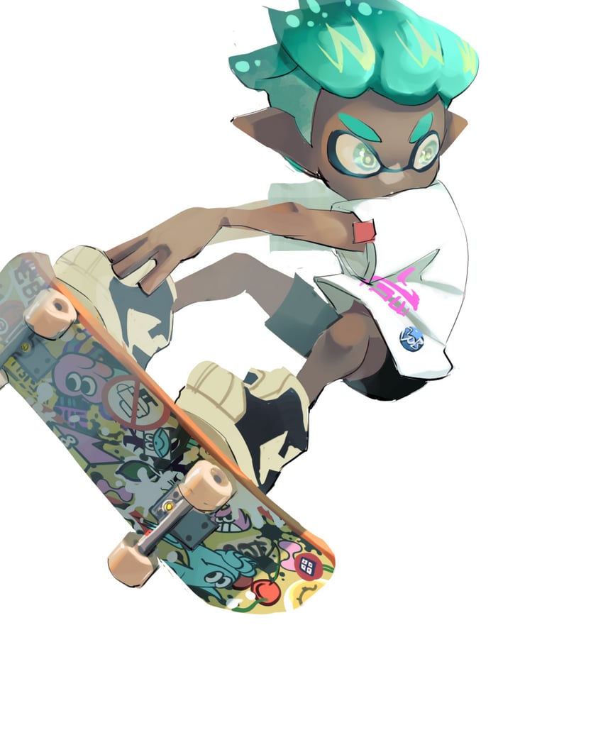 inkling player character and inkling boy (splatoon) drawn by koike3582