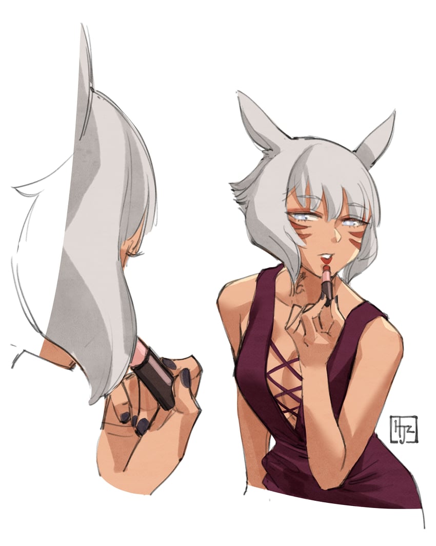 y'shtola rhul (final fantasy and 1 more) drawn by hjz_(artemi)