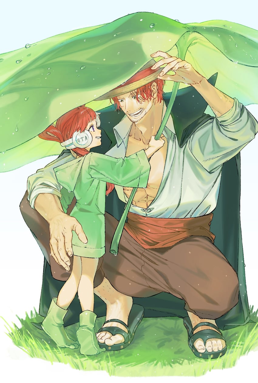 uta and shanks (one piece and 1 more) drawn by gunjo_shizuko