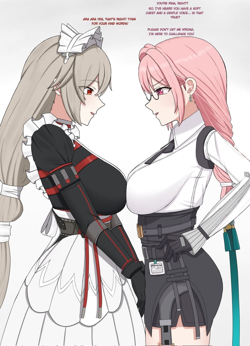 tsukishiro yanagi and alexandrina sebastiane (zenless zone zero) drawn by na_(naneesan1)