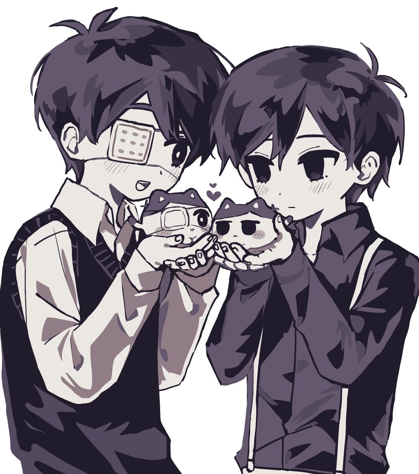 sunny and omori (omori) drawn by rou_(h_s_sinrin)