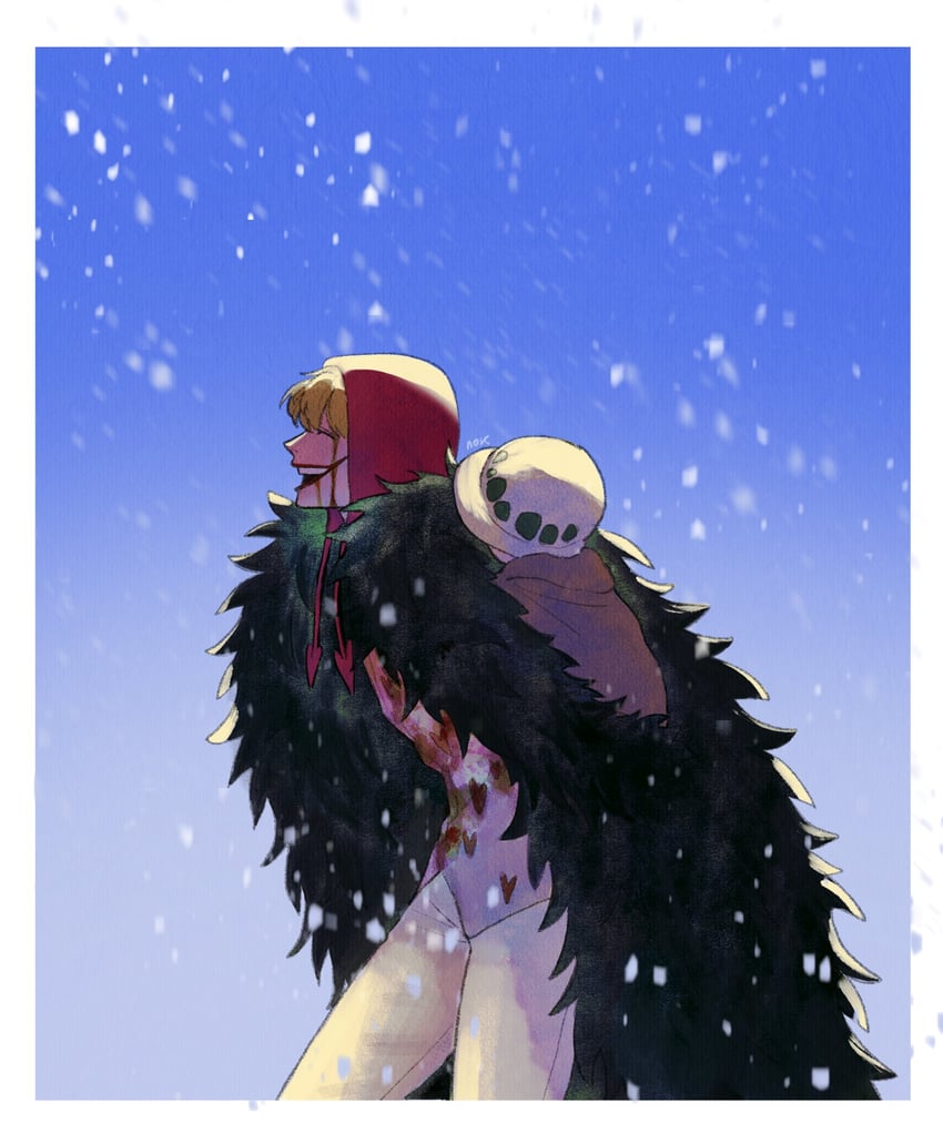 trafalgar law and donquixote rocinante (one piece) drawn by nok_(nok_1)