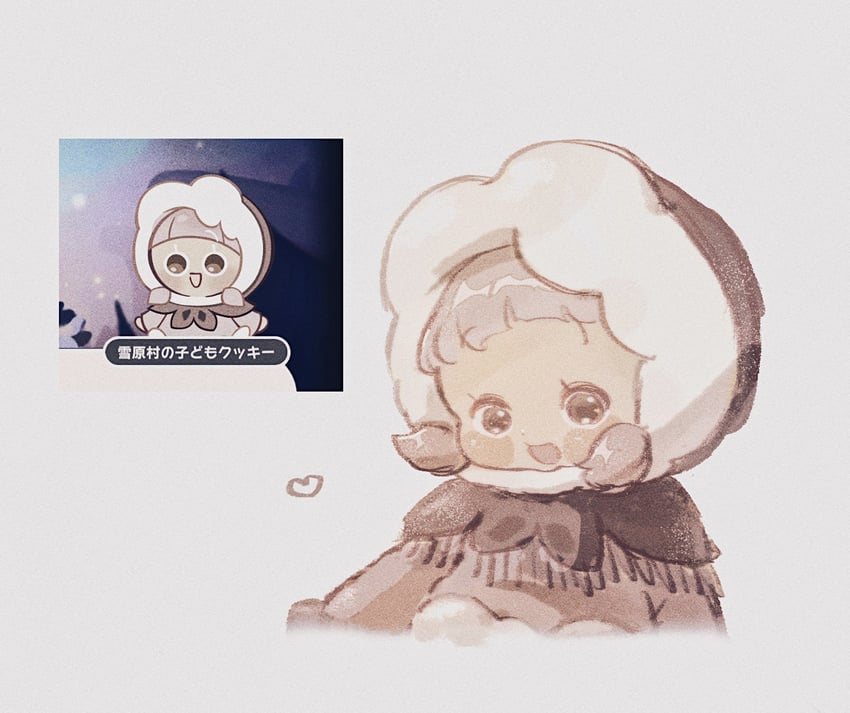 young snowfall villager (cookie run and 1 more) drawn by ishrkut