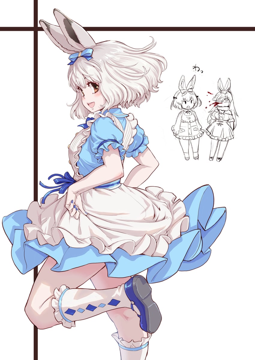 european hare, mountain hare, and domestic rabbit (kemono friends and 1 more) drawn by kosai_takayuki