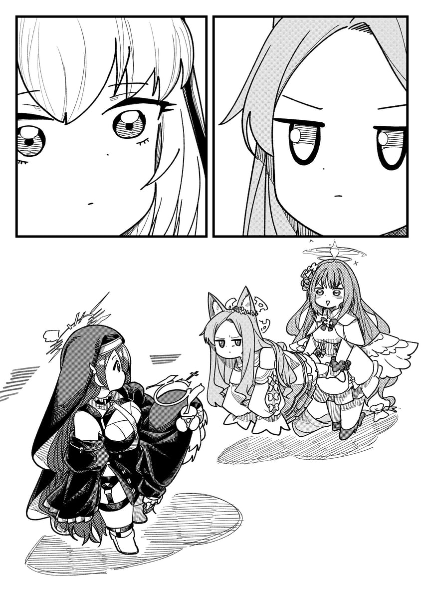 mika, seia, sakurako, and hinata (blue archive) drawn by charmbird