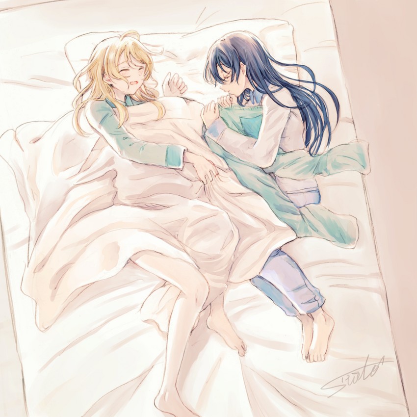 sonoda umi and ayase eli (love live! and 1 more) drawn by suito