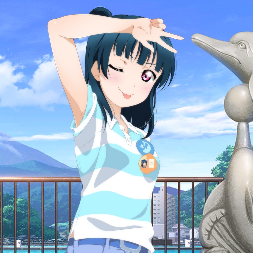 tsushima yoshiko (love live! and 1 more) drawn by kuusuke_(yo_suke39)