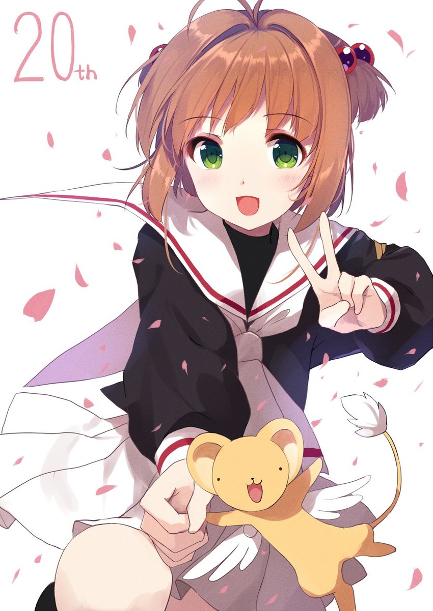 kinomoto sakura and kero (cardcaptor sakura) drawn by caidychen