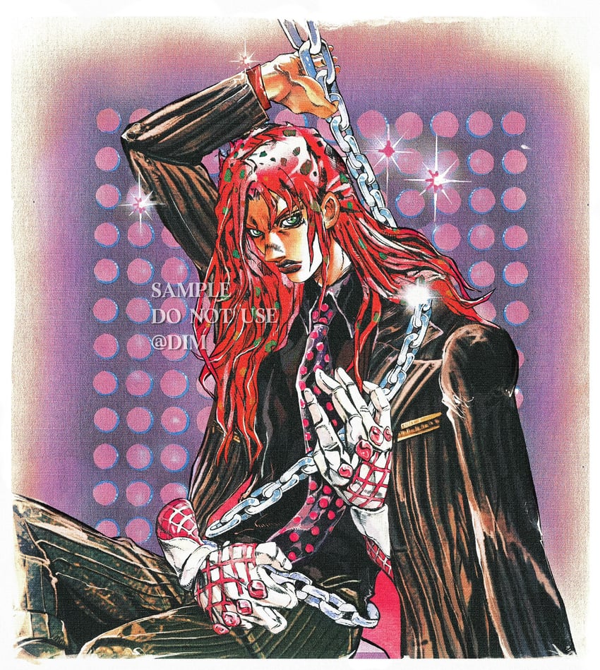 diavolo and king crimson (jojo no kimyou na bouken and 1 more) drawn by dim_7976