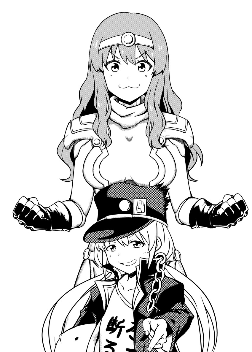 kujo jotaro, futaba anzu, moroboshi kirari, and star platinum (idolmaster and 3 more) drawn by naginoya