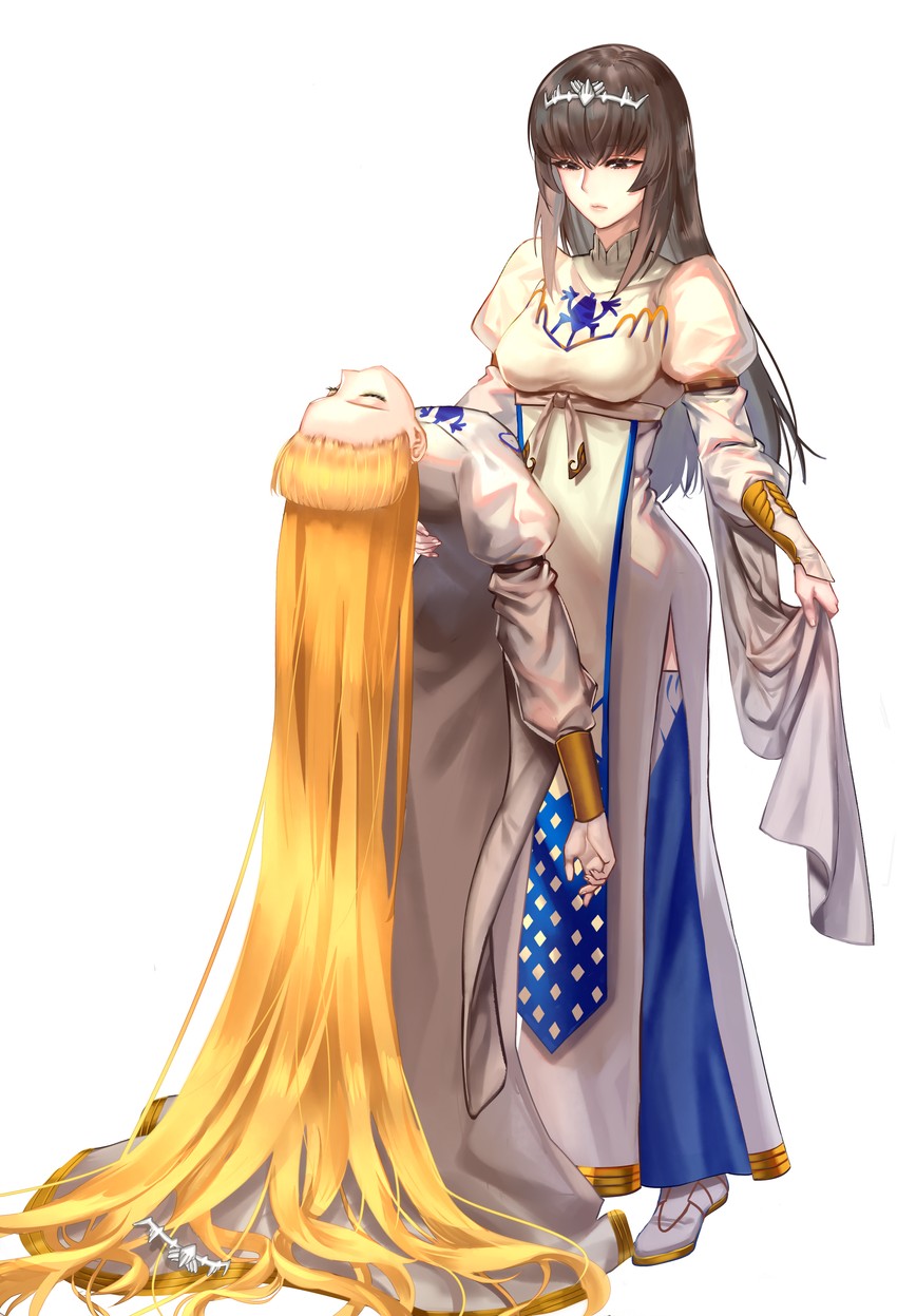 narberal gamma and calca bessarez (overlord) drawn by aken
