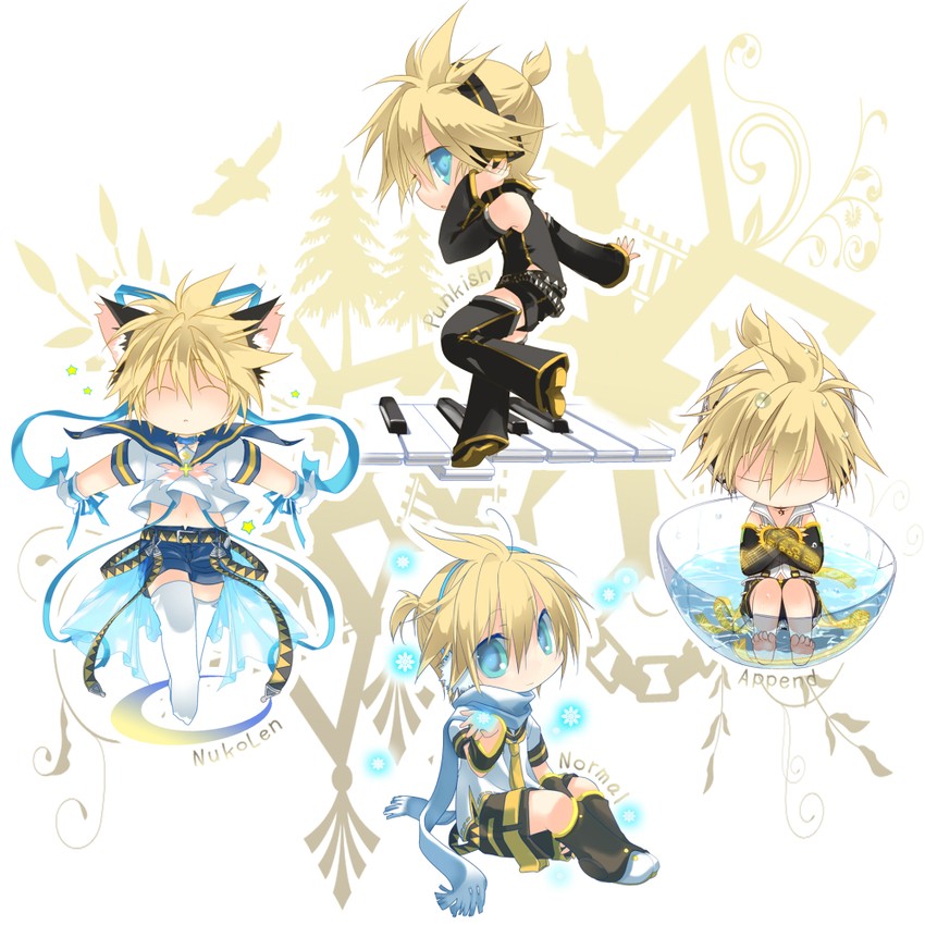 kagamine len (vocaloid and 2 more) drawn by shirotsugu