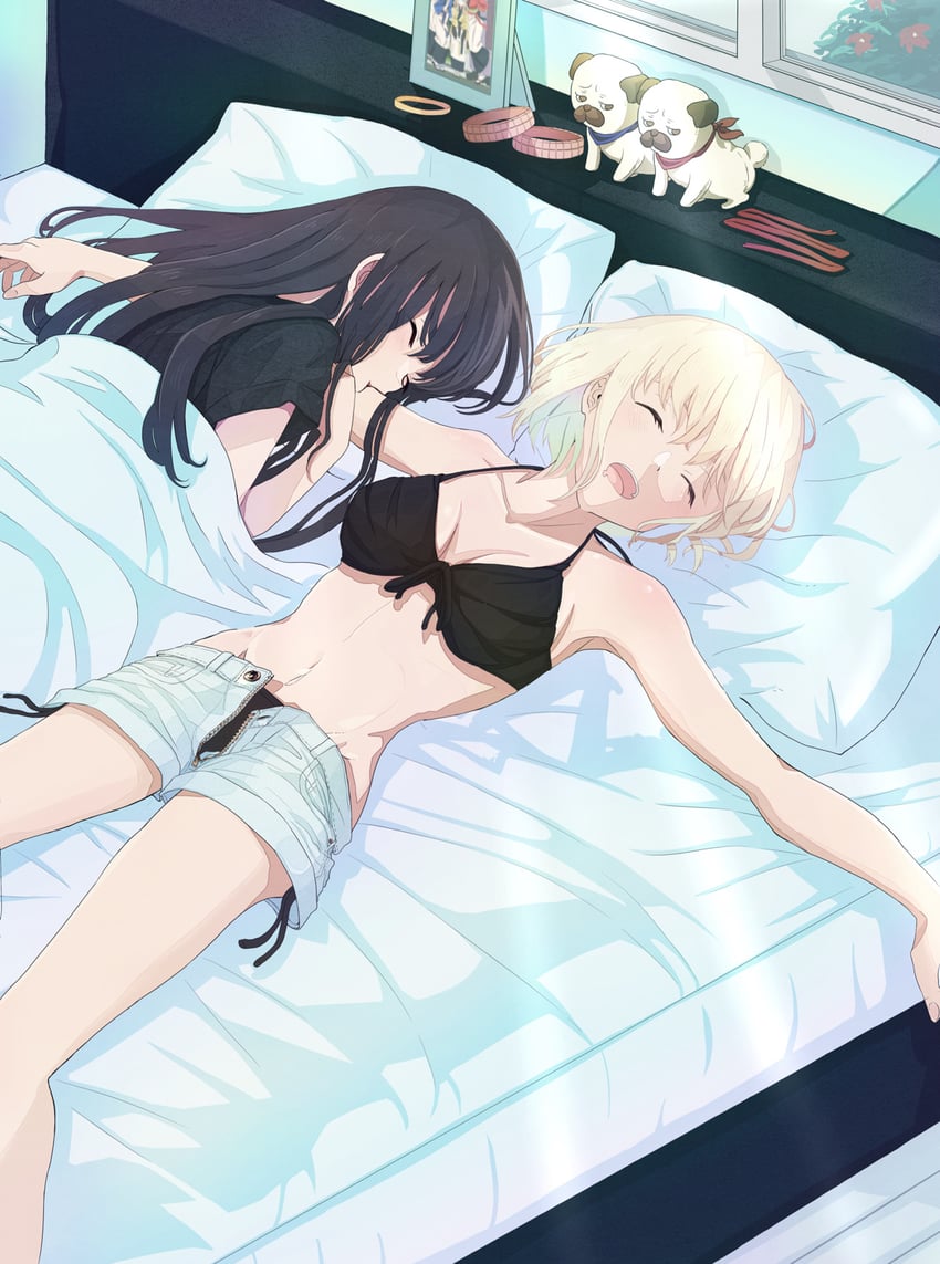 nishikigi chisato and inoue takina (lycoris recoil) drawn by futaba_(rei-futaba)