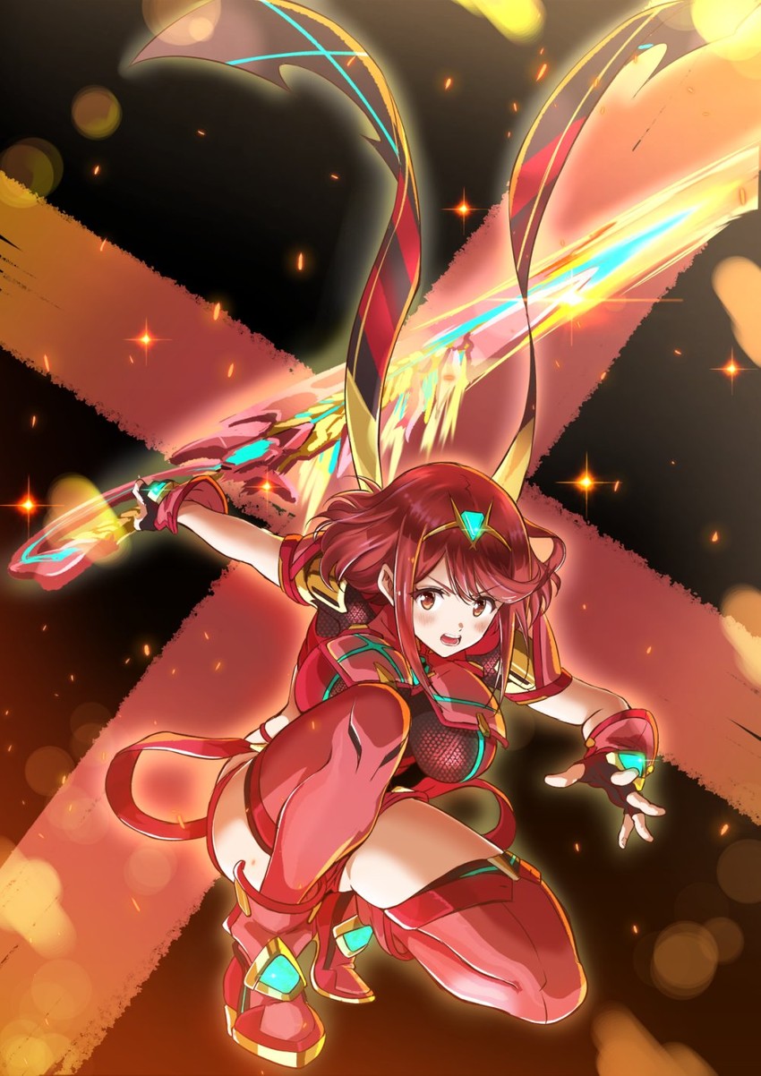 pyra (xenoblade chronicles and 1 more) drawn by yuuuun0218