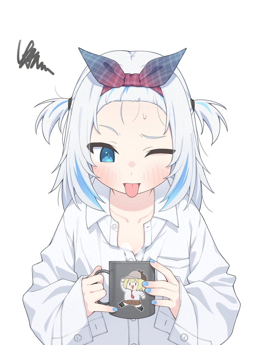 gawr gura, watson amelia, and smol ame (hololive and 1 more) drawn by ugaaaa1