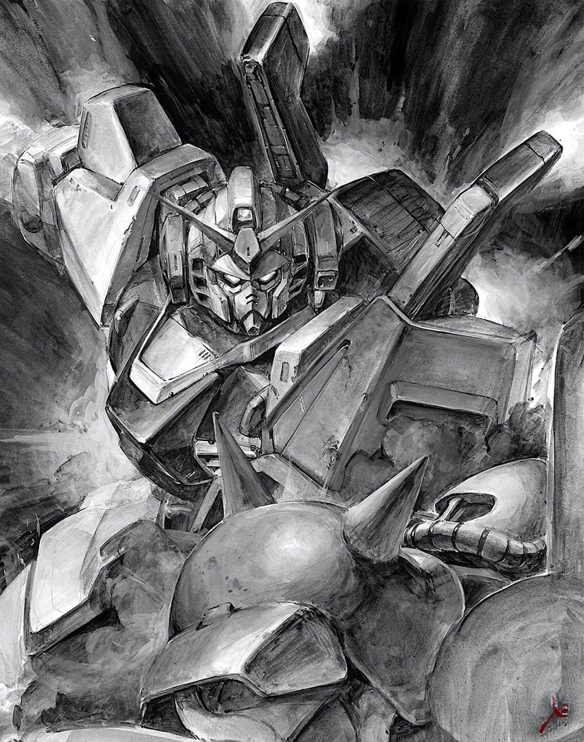 gundam mk ii and hizack (gundam and 1 more) drawn by youkoumori