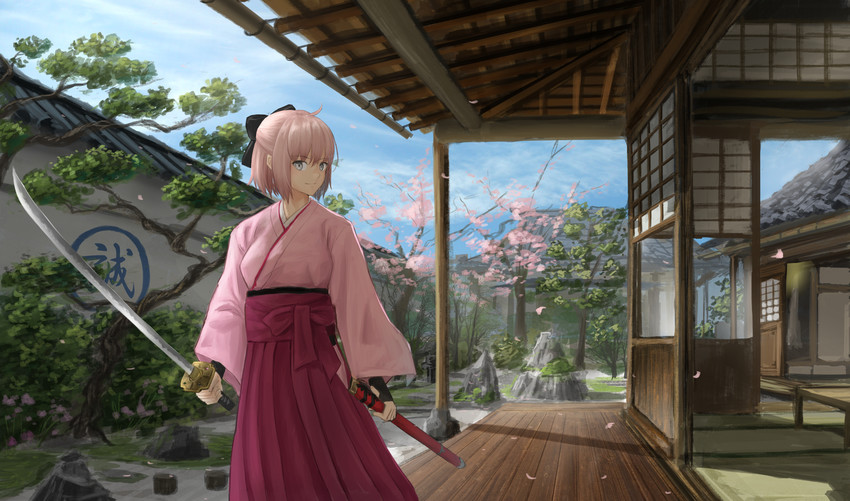 okita souji (fate and 1 more) drawn by sugi87