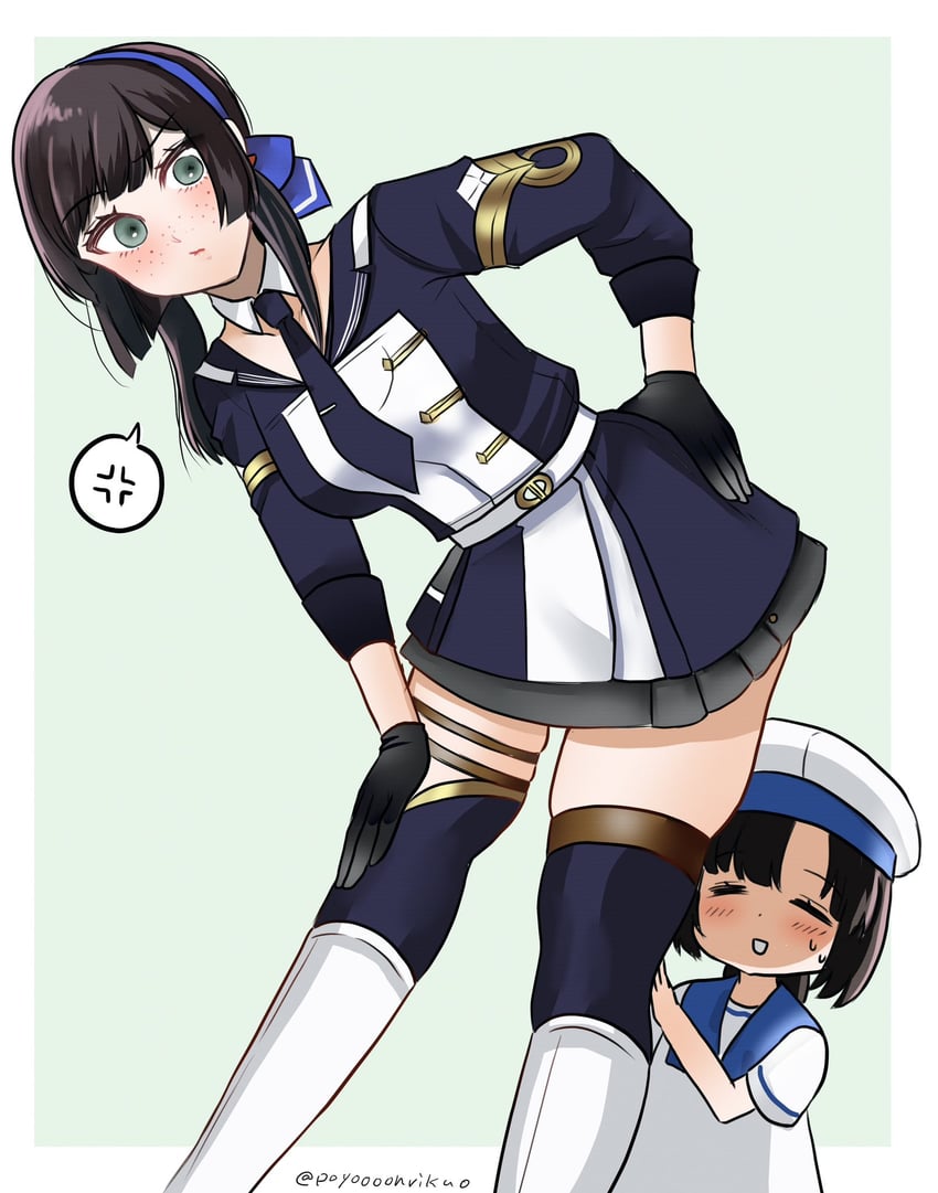 daitou and mogador (kantai collection) drawn by poyo_teitoku