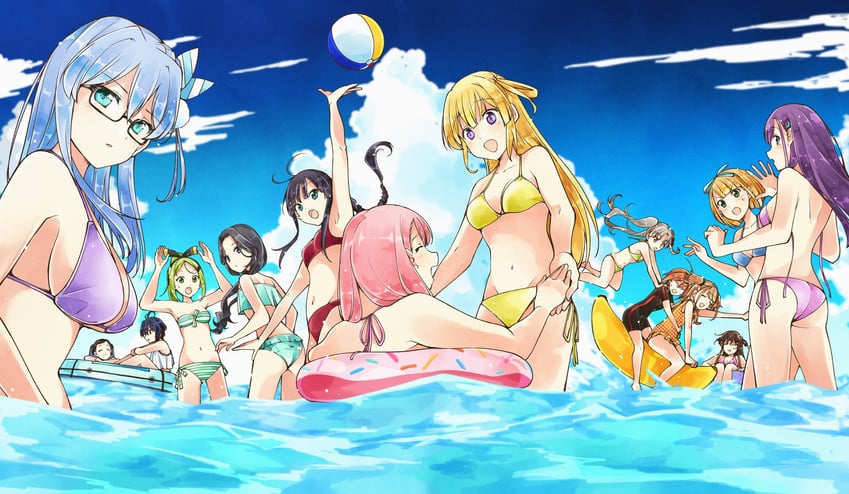 takigawa miu, maruyama akane, saito nicole, fujima sakura, tachikawa ayaka, and 9 more (22/7) drawn by trefle_r
