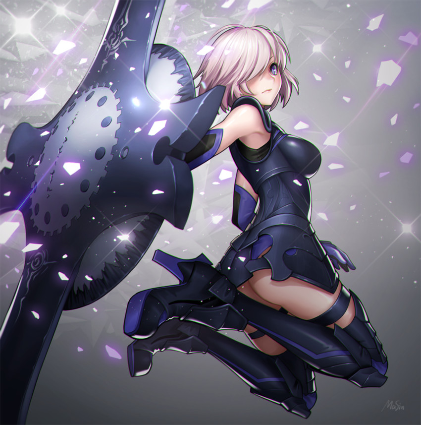 mash kyrielight (fate and 1 more) drawn by masin0201