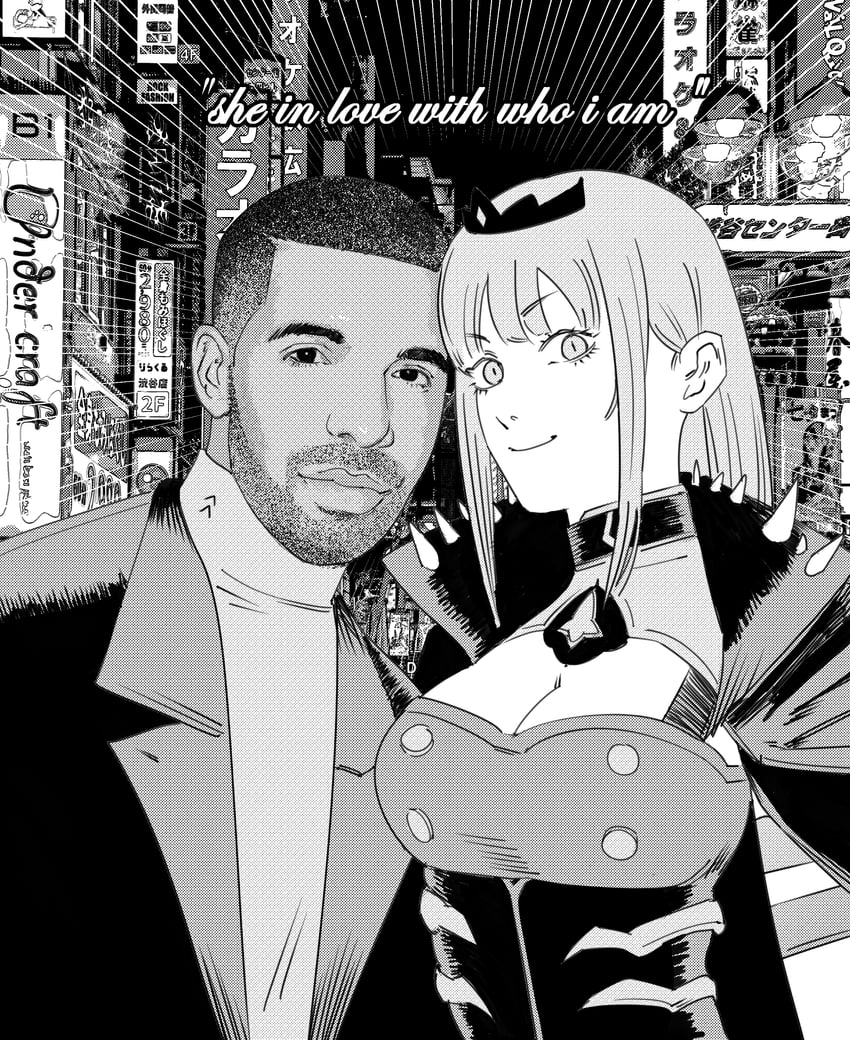 mori calliope and drake (hololive and 2 more) drawn by xyanaid