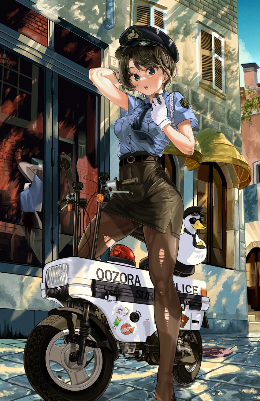 oozora subaru, subaru duck, and tsujimoto natsumi (hololive and 1 more) drawn by snarkhunt