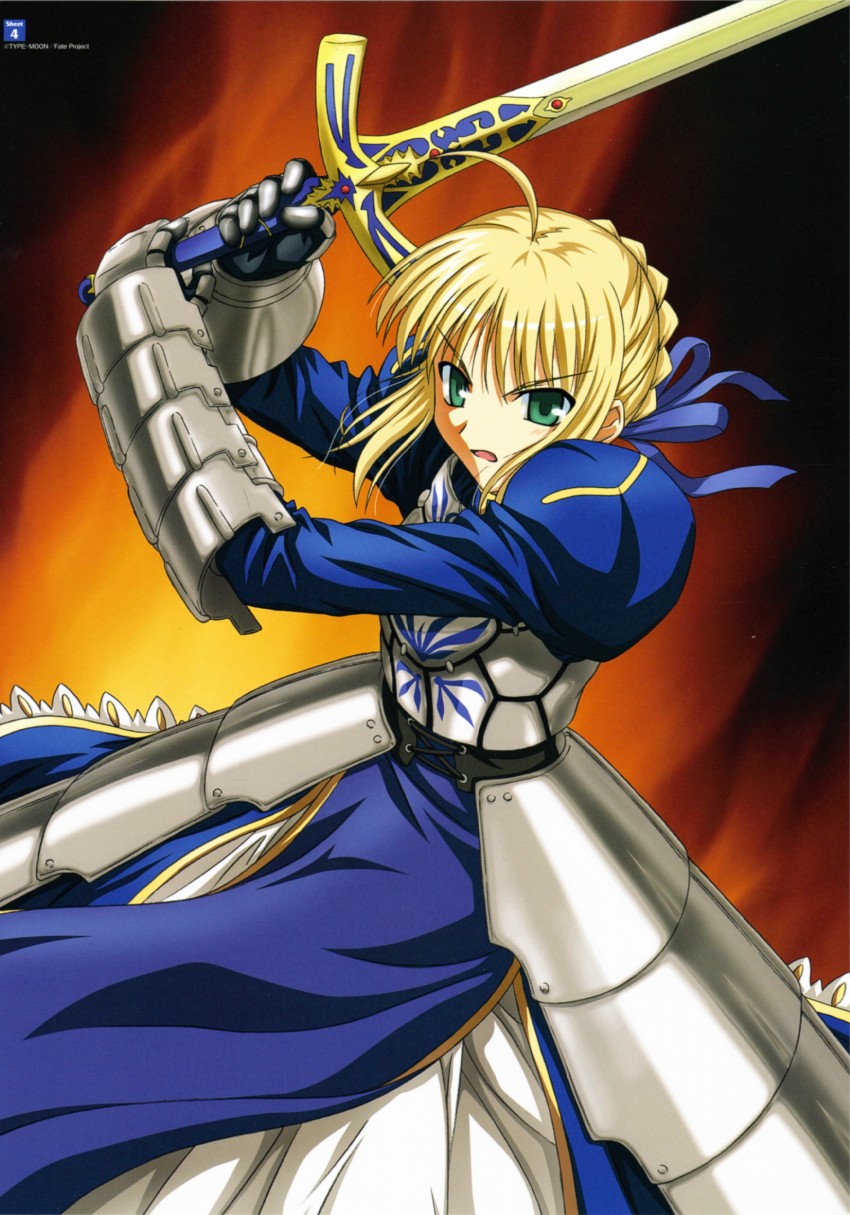 artoria pendragon and saber (fate and 1 more) drawn by ishihara_megumi
