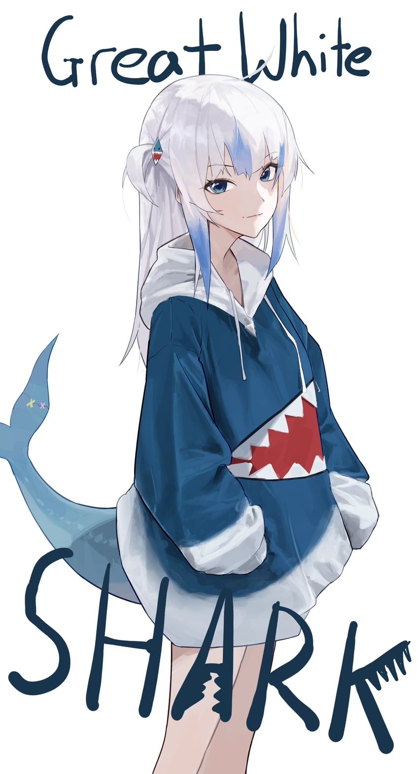 gawr gura (hololive and 1 more) drawn by vyva