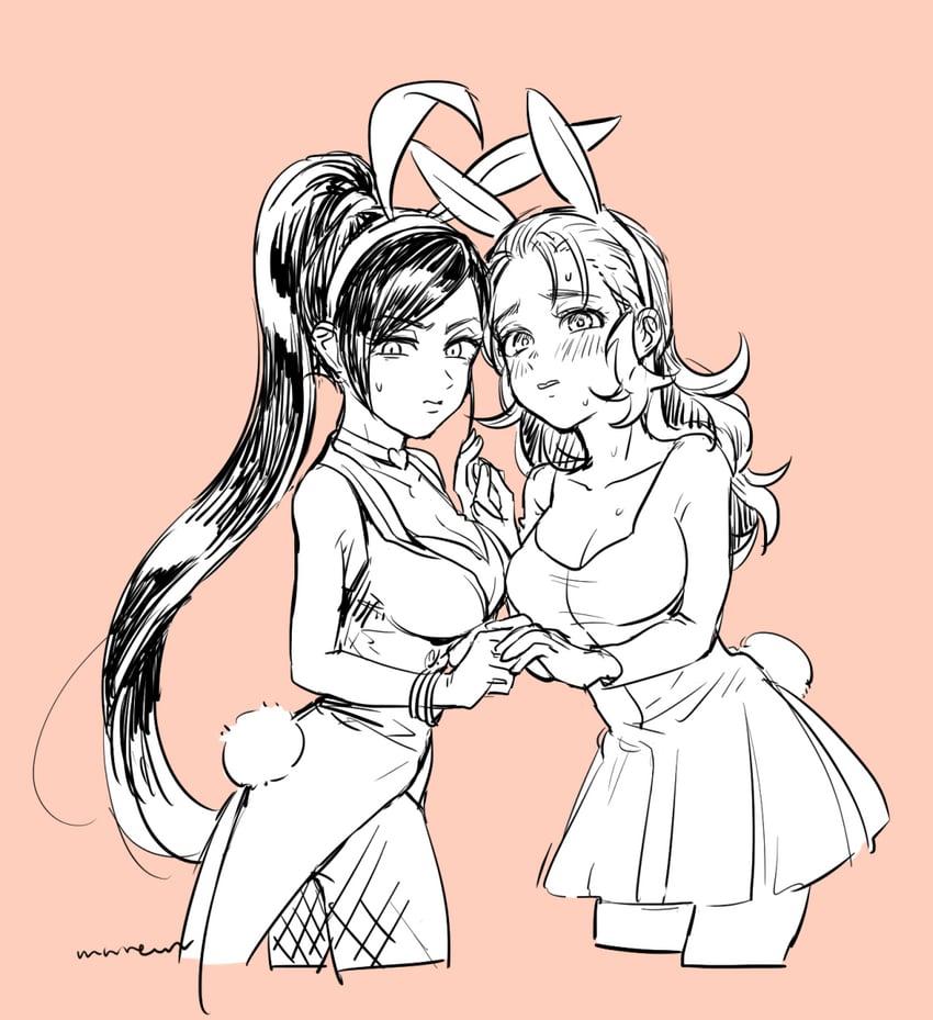 martina and vivian (dragon quest and 1 more) drawn by mnnem