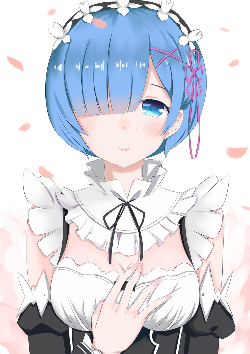 rem (re:zero kara hajimeru isekai seikatsu) drawn by ice_spirit_tarot