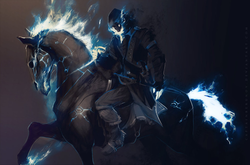 connor kenway and ghost rider (marvel and 3 more) drawn by captainberunov
