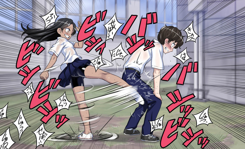 nagatoro hayase and hachiouji naoto (ijiranaide nagatoro-san) drawn by 774_(nanashi)