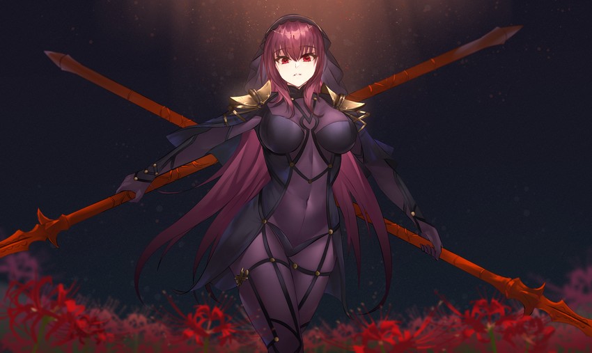 scathach (fate and 1 more) drawn by rausu_(undeadmachine)