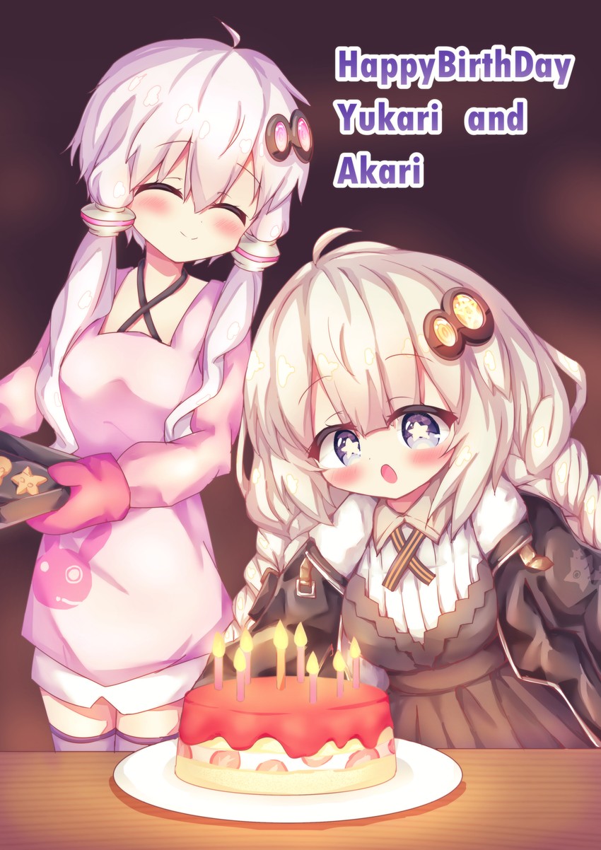 yuzuki yukari and kizuna akari (vocaloid and 1 more) drawn by waste_(arkaura)