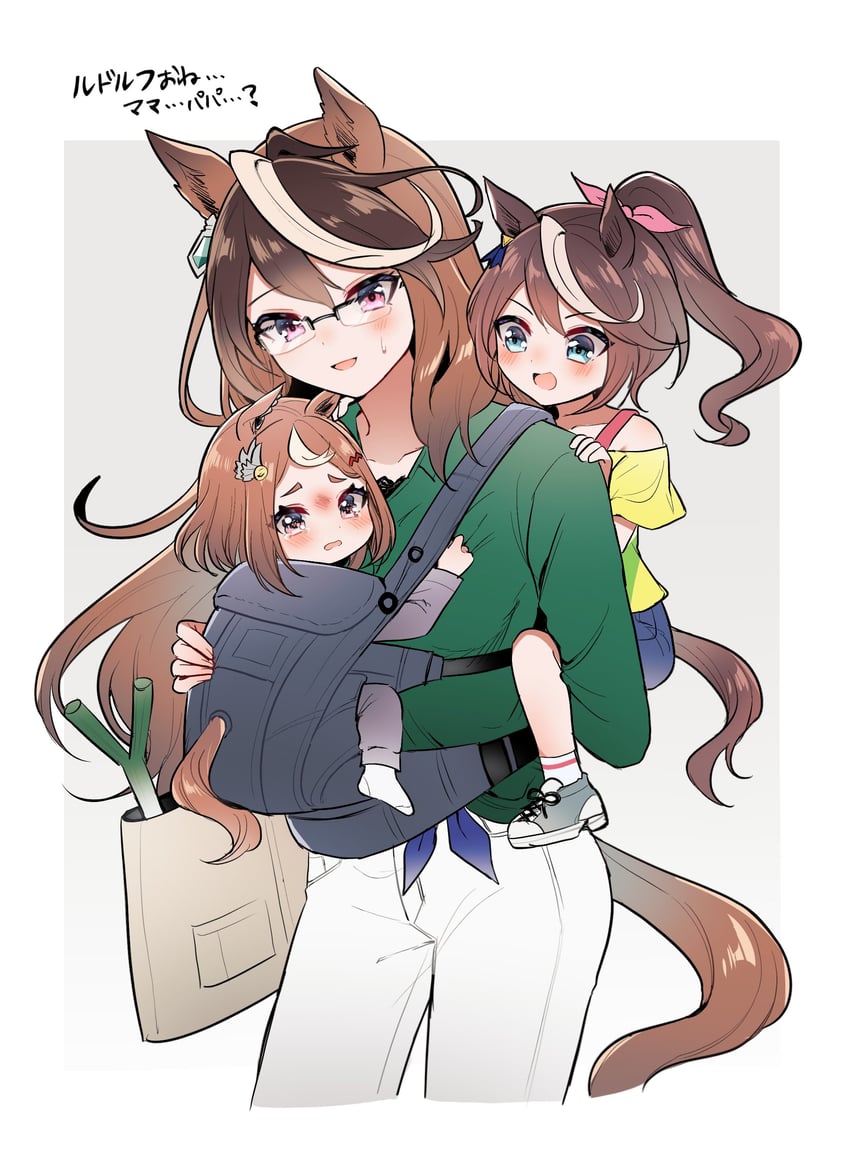 tokai teio, symboli rudolf, and tsurumaru tsuyoshi (umamusume) drawn by narusawa_(njzc2582)
