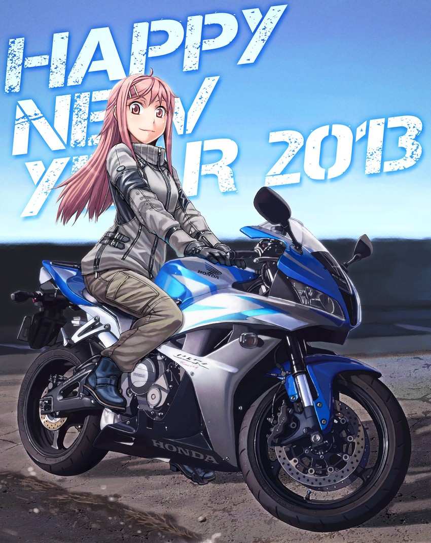 motorcycle girl (original) drawn by itou_(onsoku_tassha)