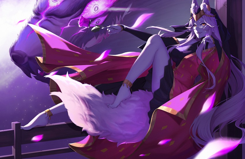 tamamo and koyanskaya (fate and 1 more) drawn by qi_huang_qin