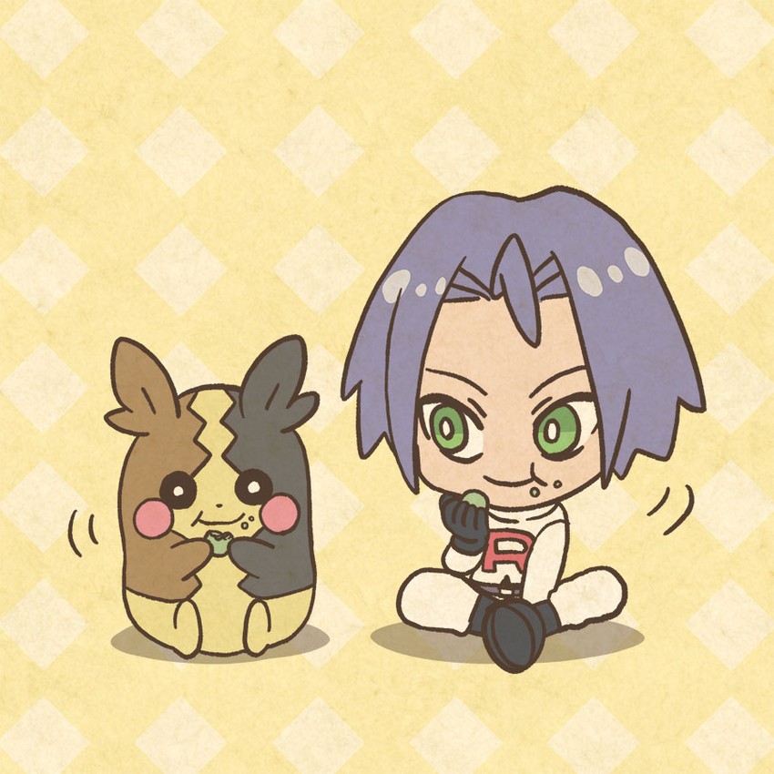 morpeko and james (pokemon and 1 more) drawn by mojacookie