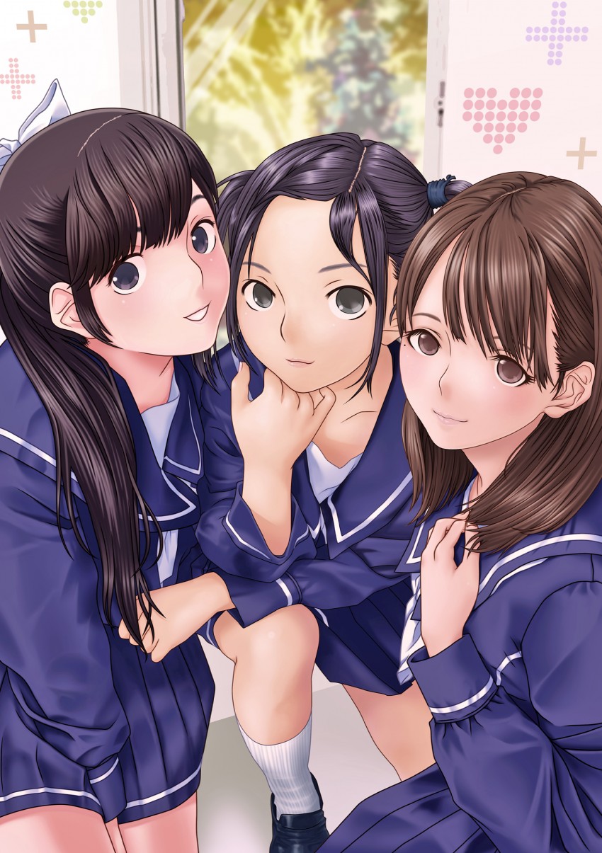 anegasaki nene, kobayakawa rinko, and takane manaka (love plus) drawn by yume_robo