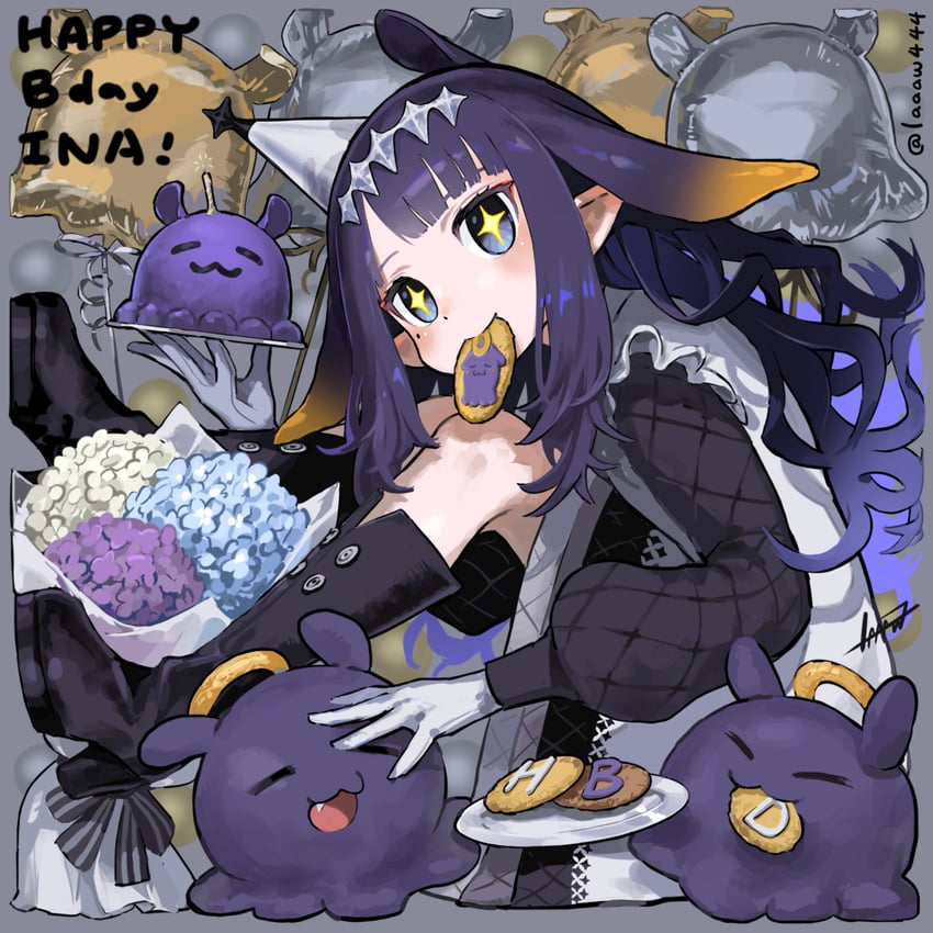 ninomae ina'nis and takodachi (hololive and 1 more) drawn by laaaw444