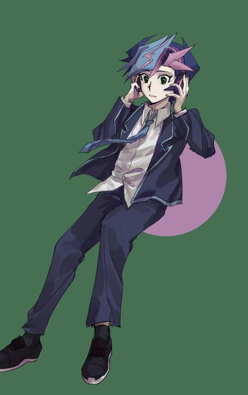 fujiki yusaku (yu-gi-oh! and 1 more) drawn by novale110